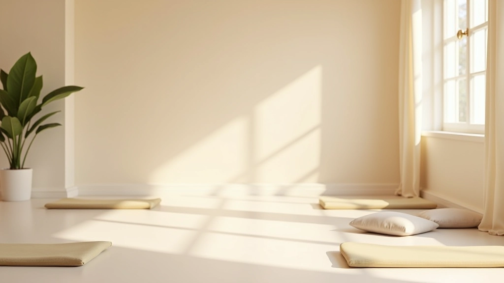 Rustpuls BVBA welnessstudio met meditatiematten en kalmerende sfeer